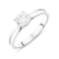 Platinum 1.01ct Diamond Round Brilliant Cut Solitaire Ring