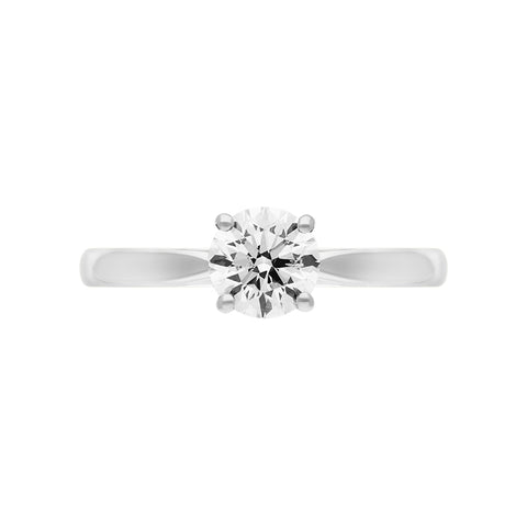 Platinum 1.01ct Diamond Round Brilliant Cut Solitaire Ring