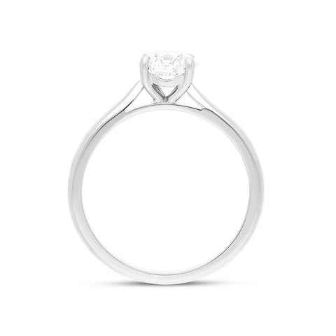 Platinum 1.01ct Diamond Round Brilliant Cut Solitaire Ring