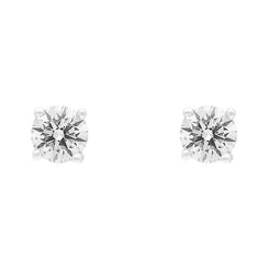 18ct White Gold 0.80ct Diamond Solitaire Brilliant Cut Stud Earrings