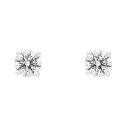 18ct White Gold 0.80ct Diamond Solitaire Brilliant Cut Stud Earrings