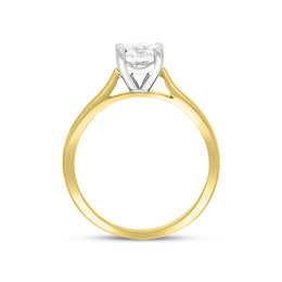 18ct Yellow Gold 0.50ct Diamond Brilliant Cut Solitaire Ring