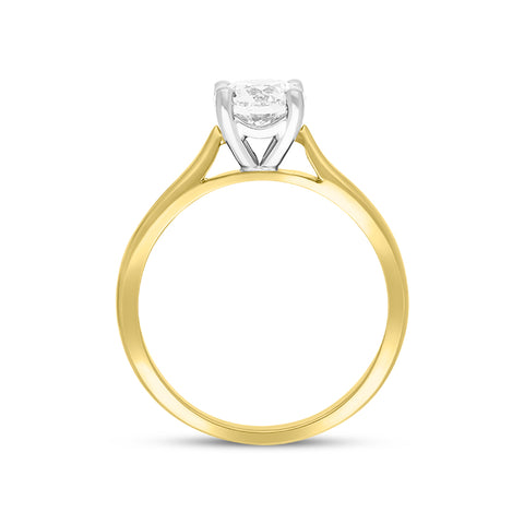 18ct Yellow Gold 0.50ct Diamond Brilliant Cut Solitaire Ring