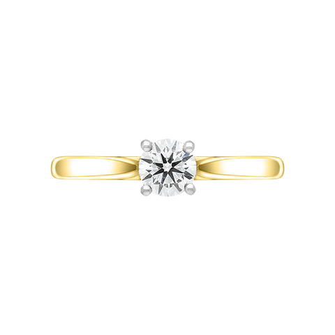 18ct Yellow Gold 0.50ct Diamond Brilliant Cut Solitaire Ring