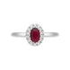 18ct White Gold 0.55ct Ruby Diamond Oval Ring