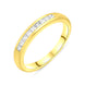 18ct Yellow Gold 0.35ct Diamond Princess Cut Channel Set Wedding Half Eternity Ring