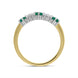 18ct Yellow Gold 0.46ct Emerald and Diamond Half Eternity Ring, FEU-2037.