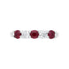 Platinum 0.55ct Ruby Diamond Half Eternity Ring