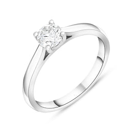 Platinum 0.50ct Diamond Brilliant Cut Solitaire Ring