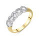 18ct Yellow Gold 1.04ct Diamond Bezel Set Half Eternity Ring, FEU-2309