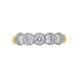 18ct Yellow Gold 1.04ct Diamond Bezel Set Half Eternity Ring, FEU-2309