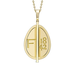 Faberge 1842 18ct Yellow Gold Grande Egg Pendant 2595 _2