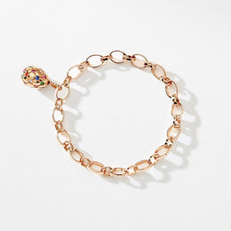 Faberge Treillage 18ct Rose Gold Chain Bracelet For Charms