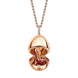 Faberge 18ct Rose Gold Diamond Bail Ruby Lacquer Shoe Surprise Locket, 2531