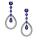 Faberge Colours of Love 18ct White Gold Sapphire Fluted Teardrop Earrings 1391EA2533