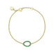 Faberge Colours of Love Sasha 18ct Yellow Gold Emerald Egg Bracelet 1553BT2787