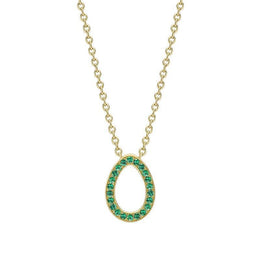 Faberge Colours of Love Sasha 18ct Yellow Gold Emerald Egg Pendant 1552NE2784