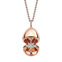 Faberge Essence 18ct Rose Gold Diamond Star Surprise Locket 1258FP2523