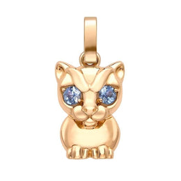 Faberge Essence Rose Gold Sapphire Baby Cat Charm 1581CH2828