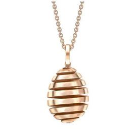 Faberge Essence Spiral 18ct Rose Gold Egg Pendant 2585