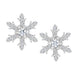 Faberge Imperial 18ct White Gold Diamond Snowflake Large Stud Earrings