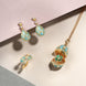 Faberge Palais Tsarskoye Selo 18ct Yellow Gold Diamond Turquoise Earrings 387EA1447