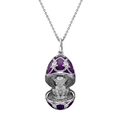 Faberge Palais Tsarskoye Selo Purple Locket with Monkey Surprise 1310FP2348