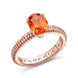 Faberge Three Colours Of Love 18ct Rose Gold Spessartite Fluted Ring 845RG2840