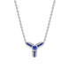 Faberge Three Colours of Love 18ct White Gold Sapphire Fluted Trio Necklace 1587PE2838