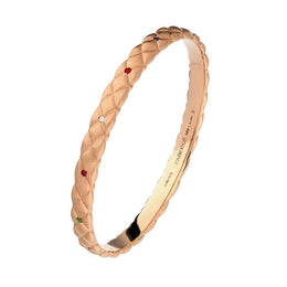 Faberge Treillage 18ct Rose Gold Multicoloured Bangle