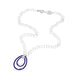 Faberge Victor Mayer 18ct White Gold Diamond Blue Enamel Loop Necklace, F2536_BL_