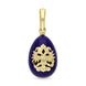 Faberge Victor Mayer 18ct Yellow Gold Blue Enamel Crested Charm, F1144BL.