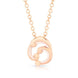 Faberge Rococo 18ct Rose Gold Pink Enamel Small Pendant 749PE1468.