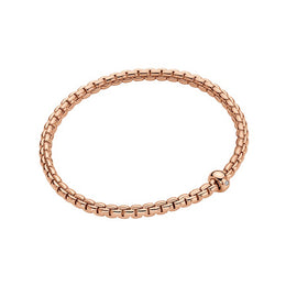 Fope Eka 18ct Rose Gold 0.01ct Diamond Flexible Bracelet BR730 BBR.