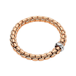 Fope Eka 18ct Rose Gold 0.19ct Diamond Bracelet, 607B/BBR.