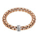 Fope Eka 18ct Rose Gold 0.21ct Diamond Bracelet, 604B/BBR.