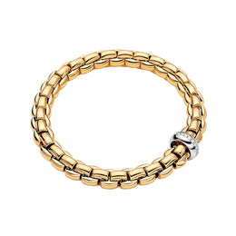 Fope Eka 18ct Yellow Gold 0.19ct Diamond Bracelet, 607B/BBR.