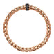 Fope Eka Tiny 18ct Rose Gold 0.54ct Black Diamond Bracelet, 704B/PAVEN.