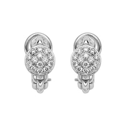 Fope Eka Tiny 18ct White Gold 0.45ct Diamond Earrings, OR736 PAVE.