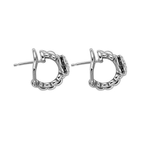 Fope Eka Tiny 18ct White Gold 0.45ct Diamond Earrings, OR736 PAVE.