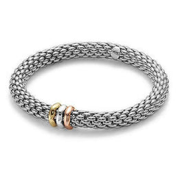 Fope Flex'It Love Nest 18ct White Gold Bracelet, 451B.Fope Flex'It Love Nest 18ct White Gold Bracelet, 451B.