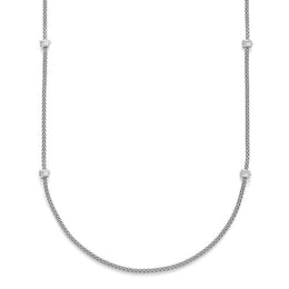 Fope Flex'It Prima 18ct White Gold 1.24ct Diamond 80cm Necklace. 744C PAVE 80. 