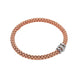 Fope Flex'it Solo 18ct Rose Gold 0.17ct Diamond Bracelet, 653B/BBR.