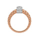 Fope Flex'it Solo 18ct Rose Gold 0.20ct Diamond Ring, AN635/PAVE.