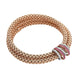 Fope Flex'it Solo 18ct Rose Gold 0.66ct Pink Sapphire Diamond Bracelet, 651B/BZAF1.