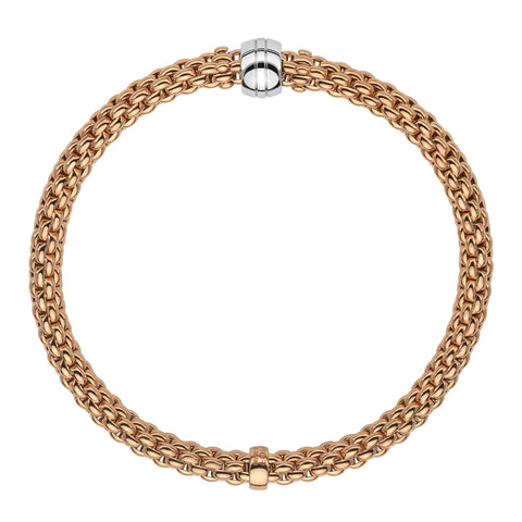 Fope Flex'it Solo 18ct Rose Gold Bracelet, 634B.