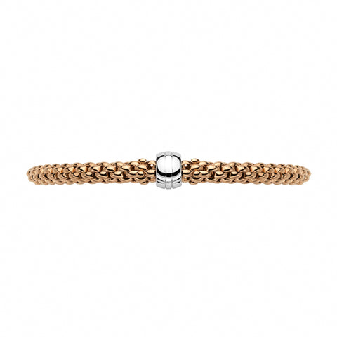 Fope Flex'it Solo 18ct Rose Gold Bracelet, 634B.