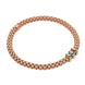 Fope Flex'it Solo 18ct Rose Gold Mixed Rondelle Bracelet, 653B.