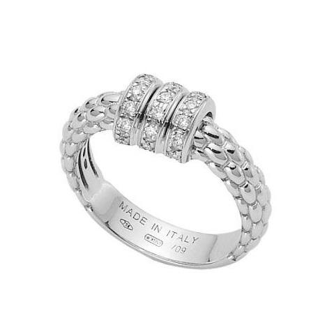 Fope Flex'it Solo 18ct White Gold 0.15ct Diamond Ring, AN623/BBR.