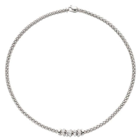 Fope Flex'it Solo 18ct White Gold 0.50ct Diamond Necklace, 657C/BBR.